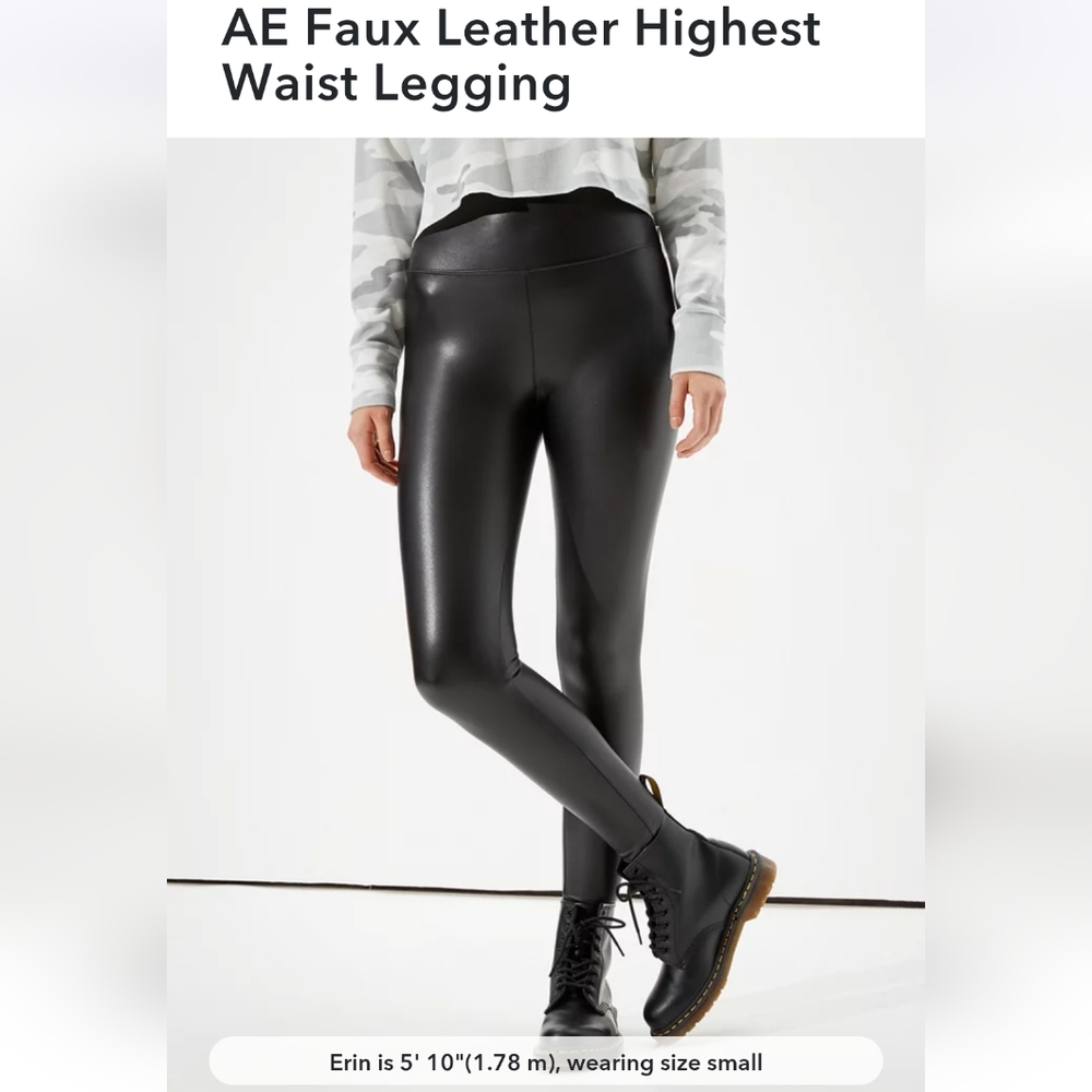 nwot AE Pleather Leggings